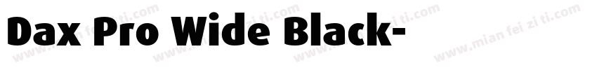 Dax Pro Wide Black字体转换